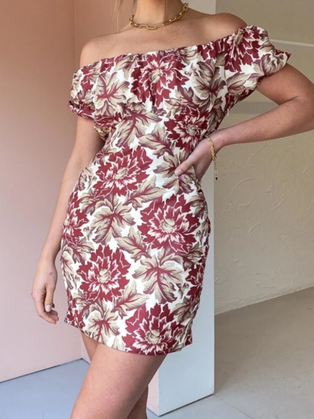 SIR The Label Valetta Silk Romantic Floral Mini Dress Wedding Guest Cocktail - Picture 7 of 15